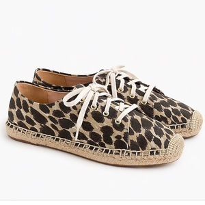 NEW J.Crew Leopard Espadrilles